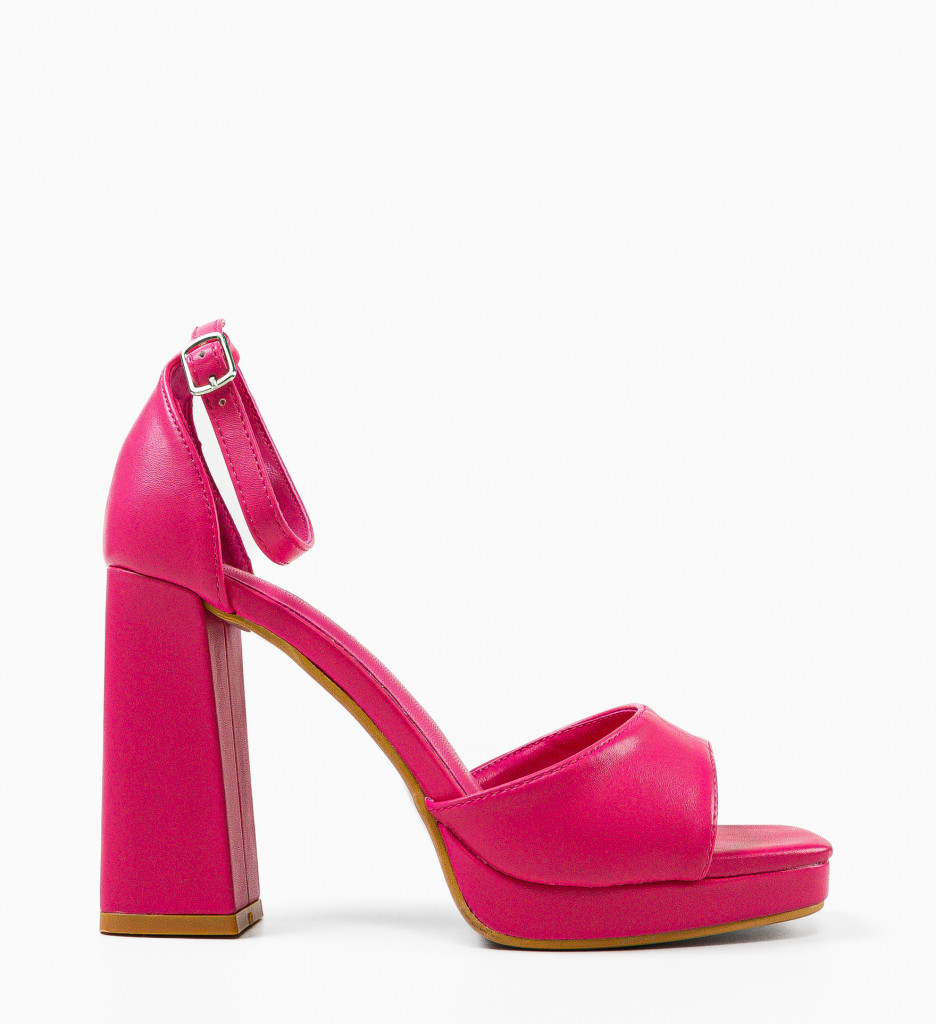 Sandale cu Toc Rais Fuchsia | Atrage Priviri - imagine 6