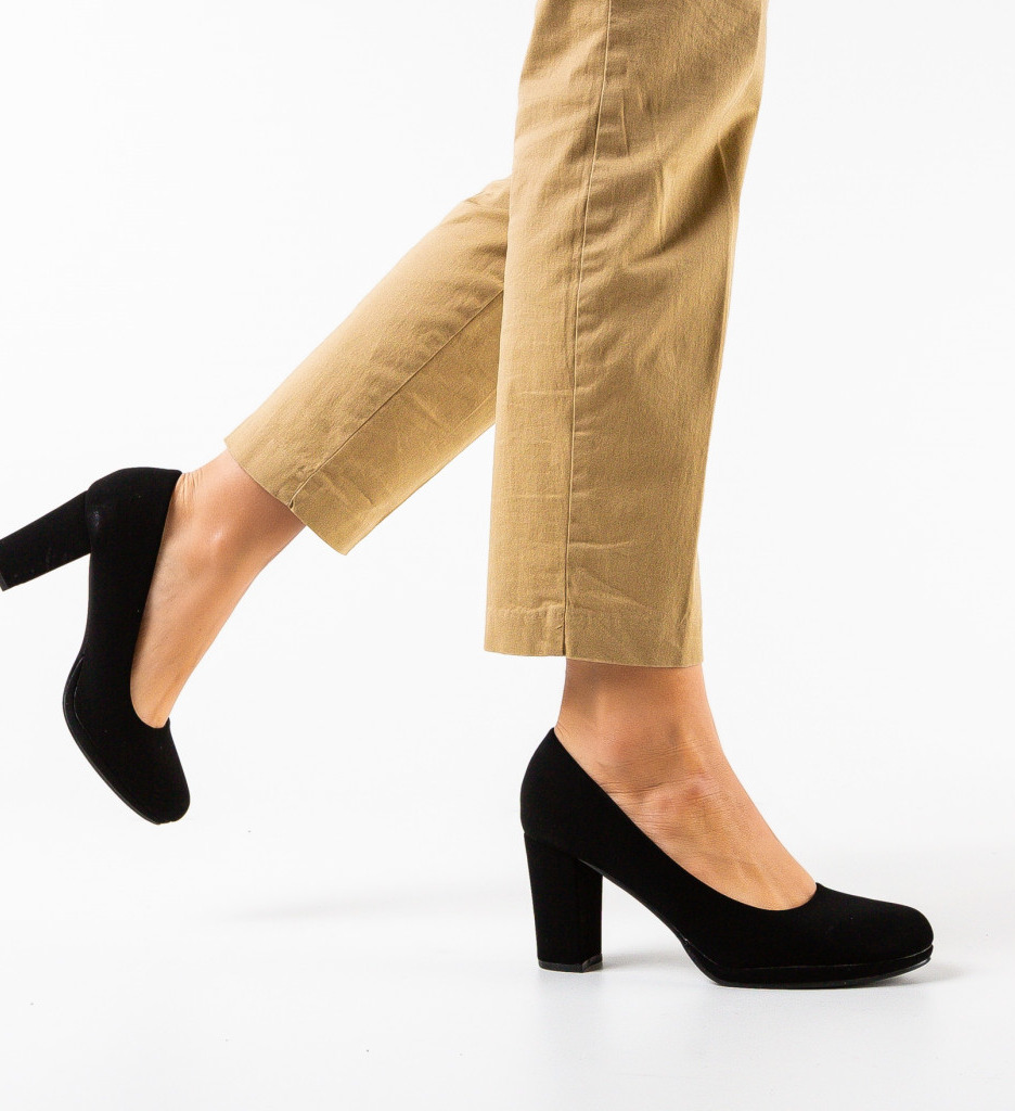 Pantofi Dama Izpo Negri - Eleganță și Stil - imagine 2