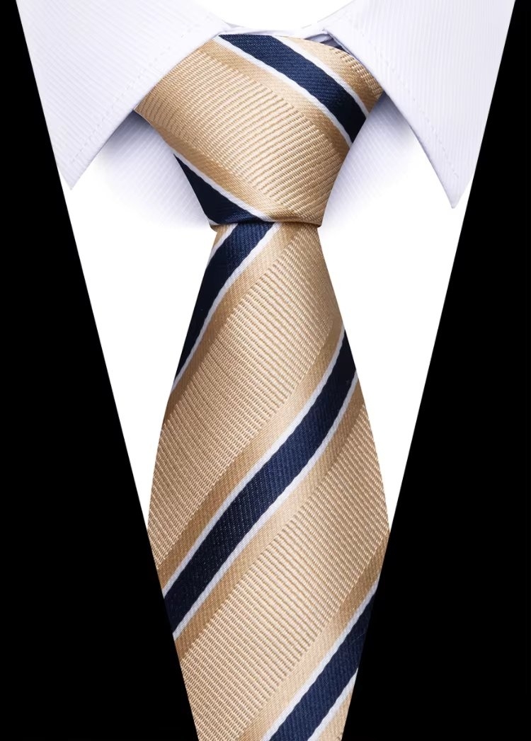 Cravată Picadili Crem/Albastru | Eleganță și Stil