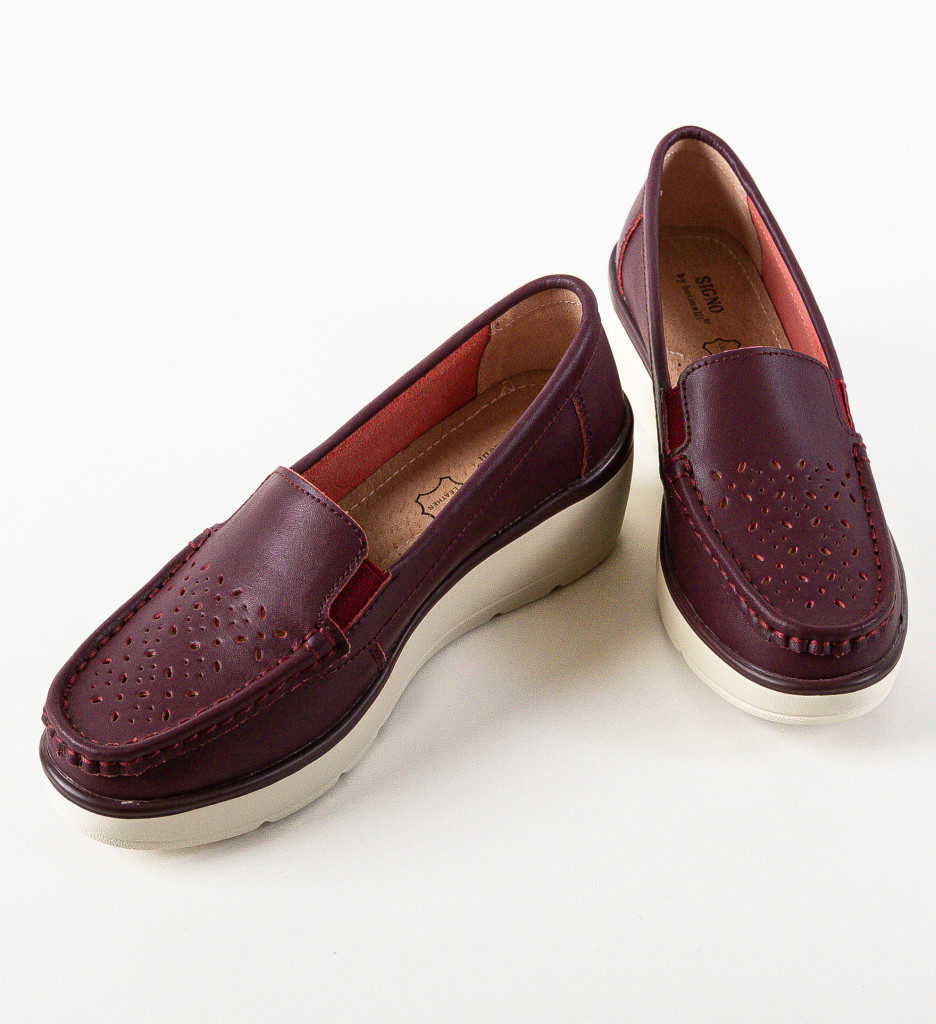 Pantofi Casual Atic Wine - Eleganță și Confort - imagine 6