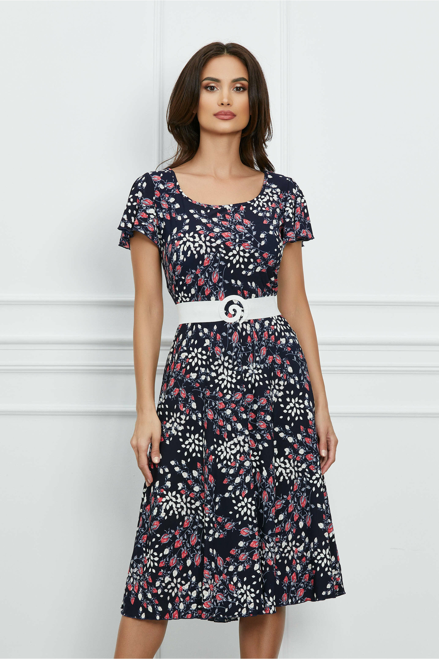 Rochie Karina Bleumarin cu Curea