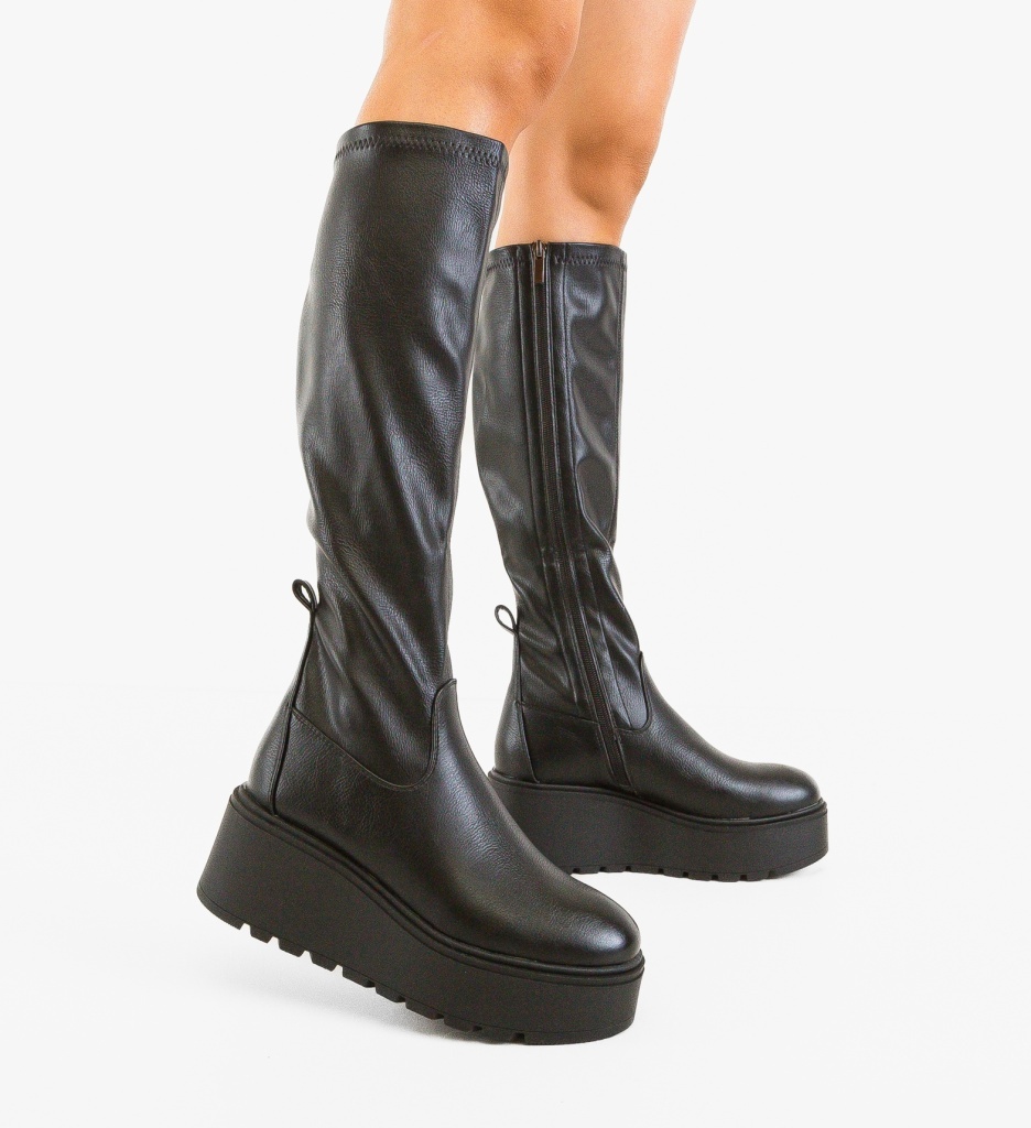 Cizme Dama Negre Pium 2 - Elegante si Comode - imagine 3