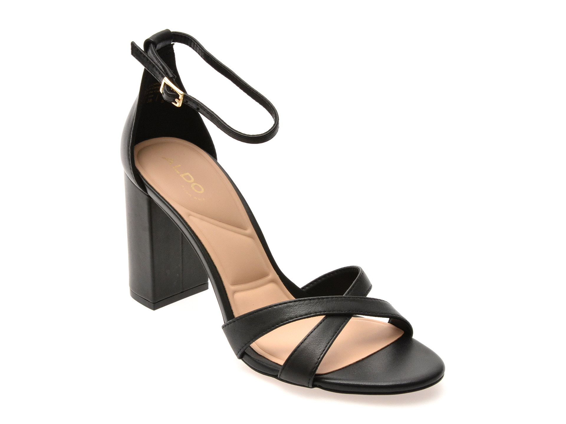 Sandale ALDO Elegante Negre din Piele Naturala