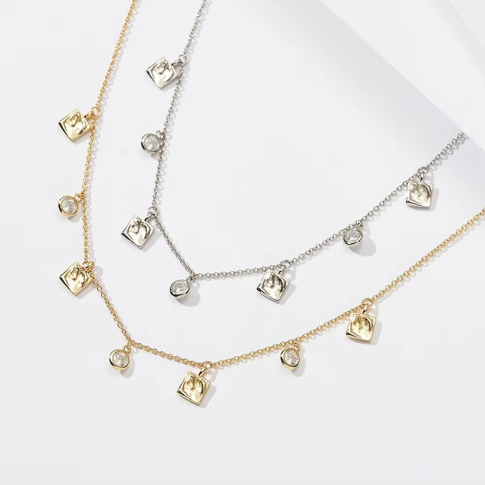 Lantisor Delis Argint 925 Placat cu Aur Elegance - imagine 3