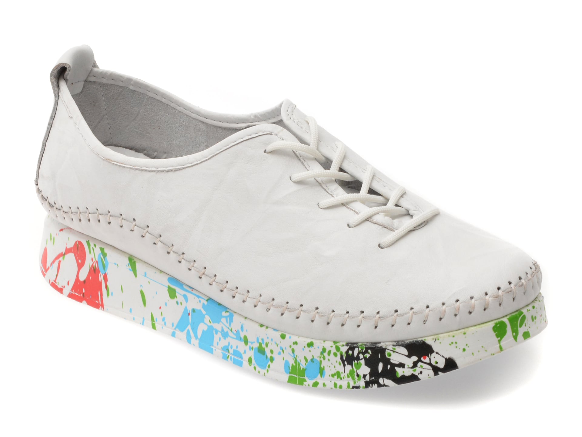 Pantofi Flavia Passini albi din piele naturală