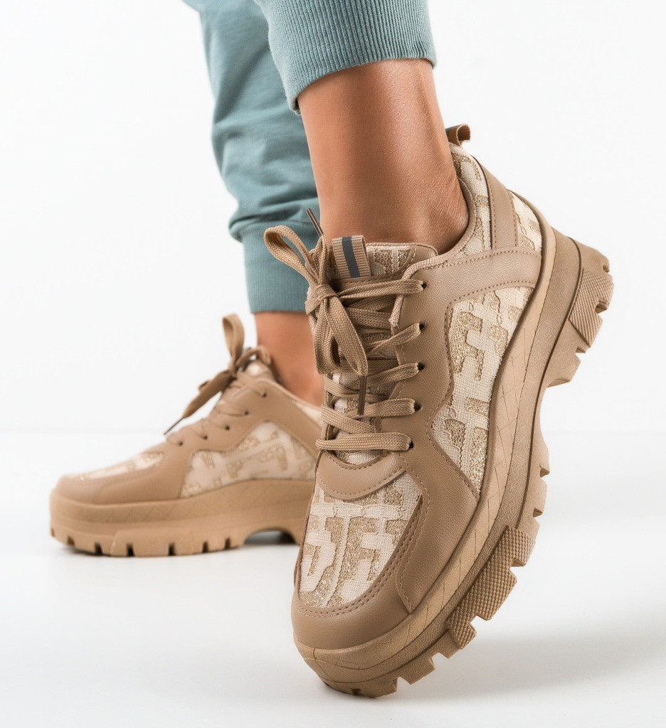 Adidasi Dama Dillon Khaki - Moderni și Confortabili - imagine 3