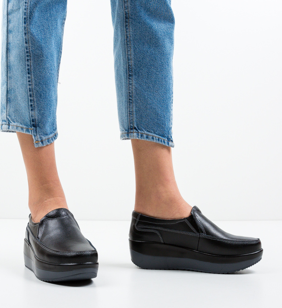 Pantofi Freeman Negri - Eleganță Casual Zilnică