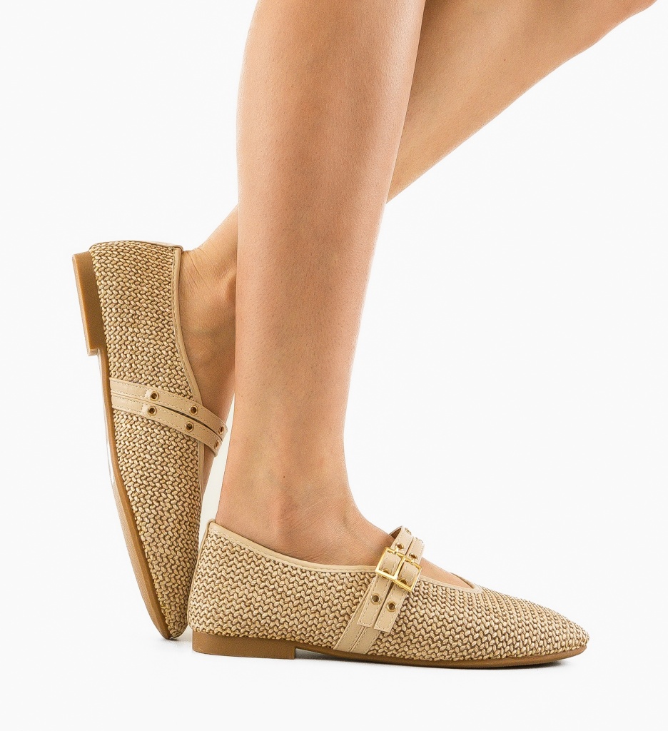 Balerini Dama Bej | Confort și Eleganță Casual - imagine 3