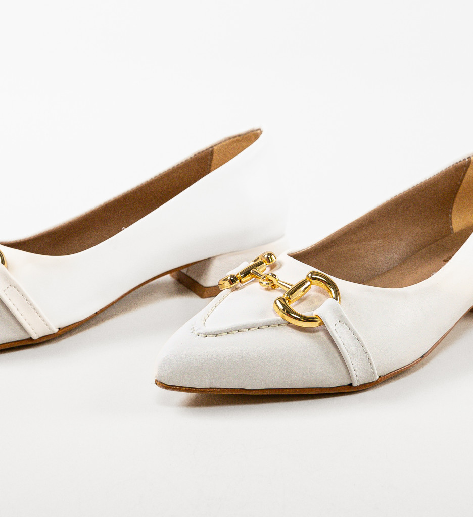 Pantofi Dama Lipse Albi | Eleganta Asigurata - imagine 7