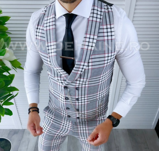Vesta Barbati Eleganta Casual Bumbac