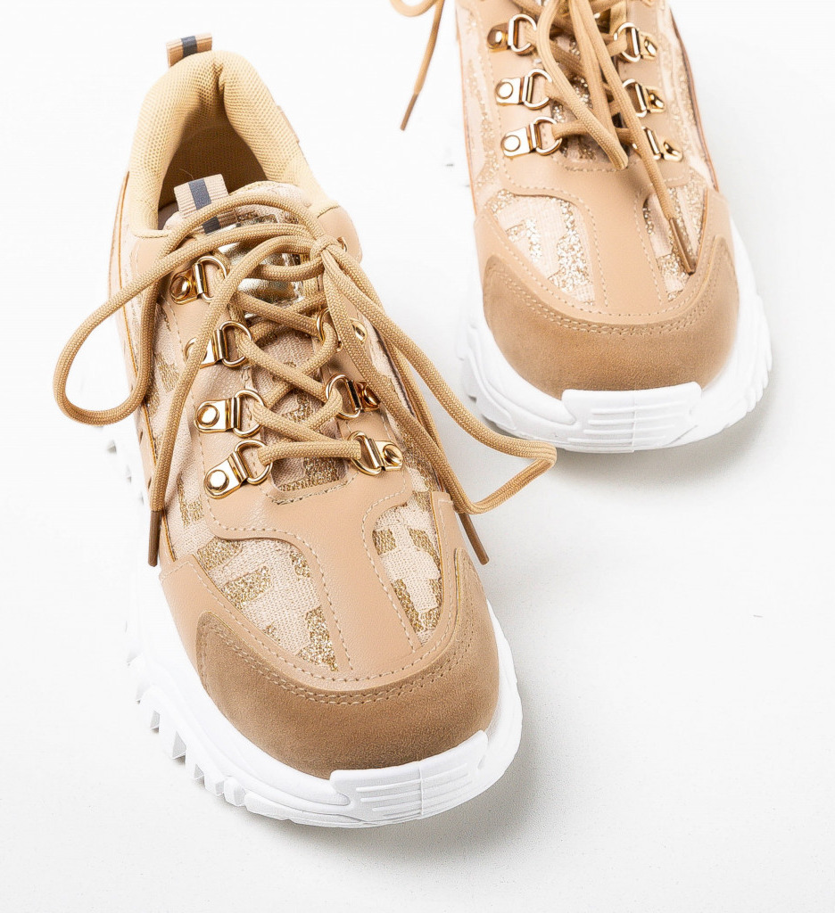 Sneakers Dama Huff Khaki | Confort & Stil - imagine 6