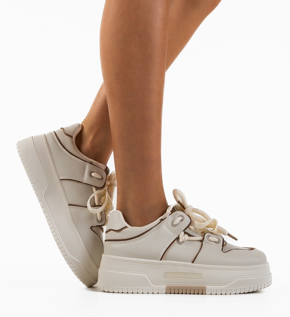Sneakers Dama Kerim Bej | Confort și Stil - imagine 3
