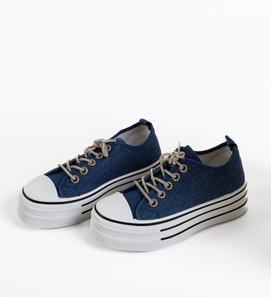 Sneakers Dama Steaia Albastri - Stil Urban Confortabil - imagine 6