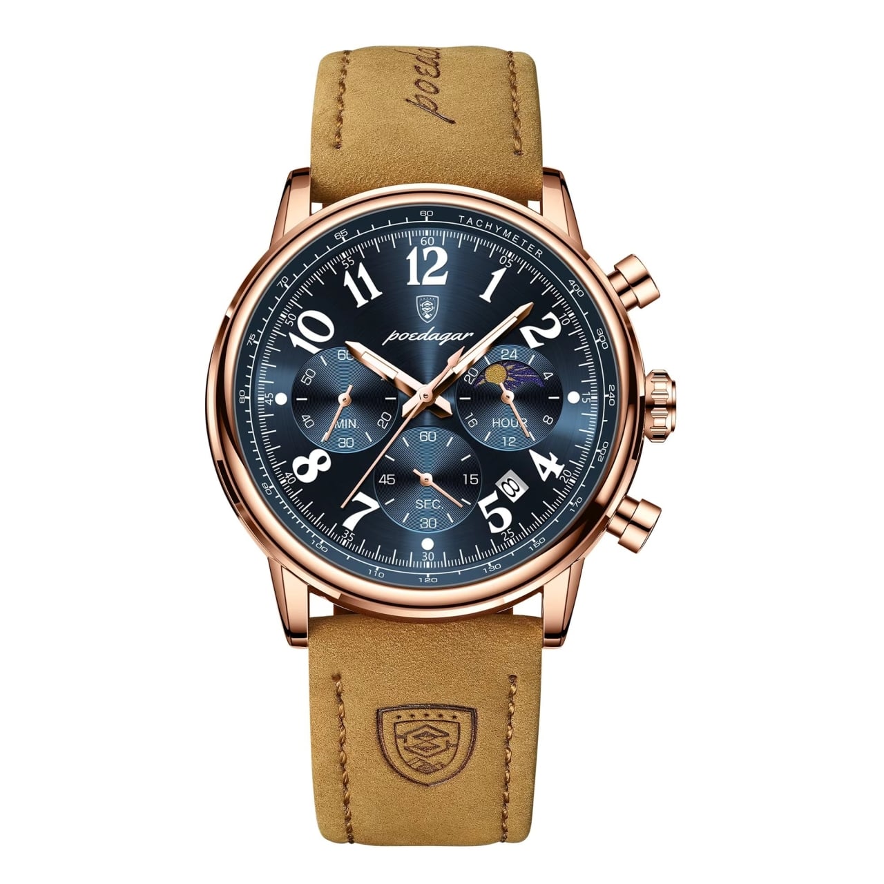 Poedagar CS1880 - Ceas elegant cu piele naturală