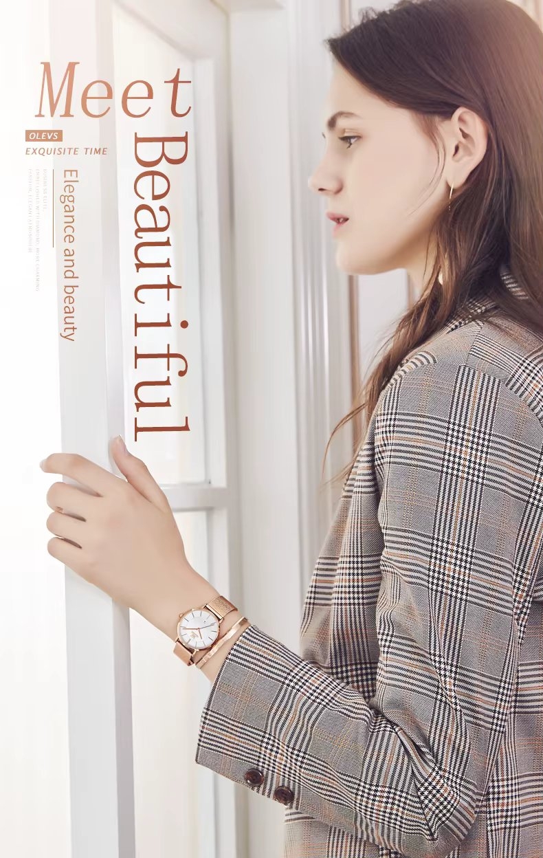 Ceas Dama Olevs CS1922 Rose Gold Elegant - imagine 2
