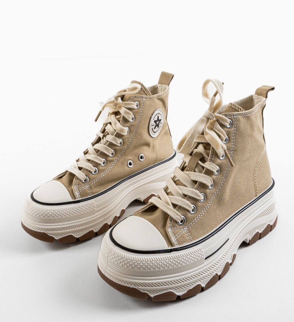 Sneakers Dama Puss Khaki - Confort Sport - imagine 6