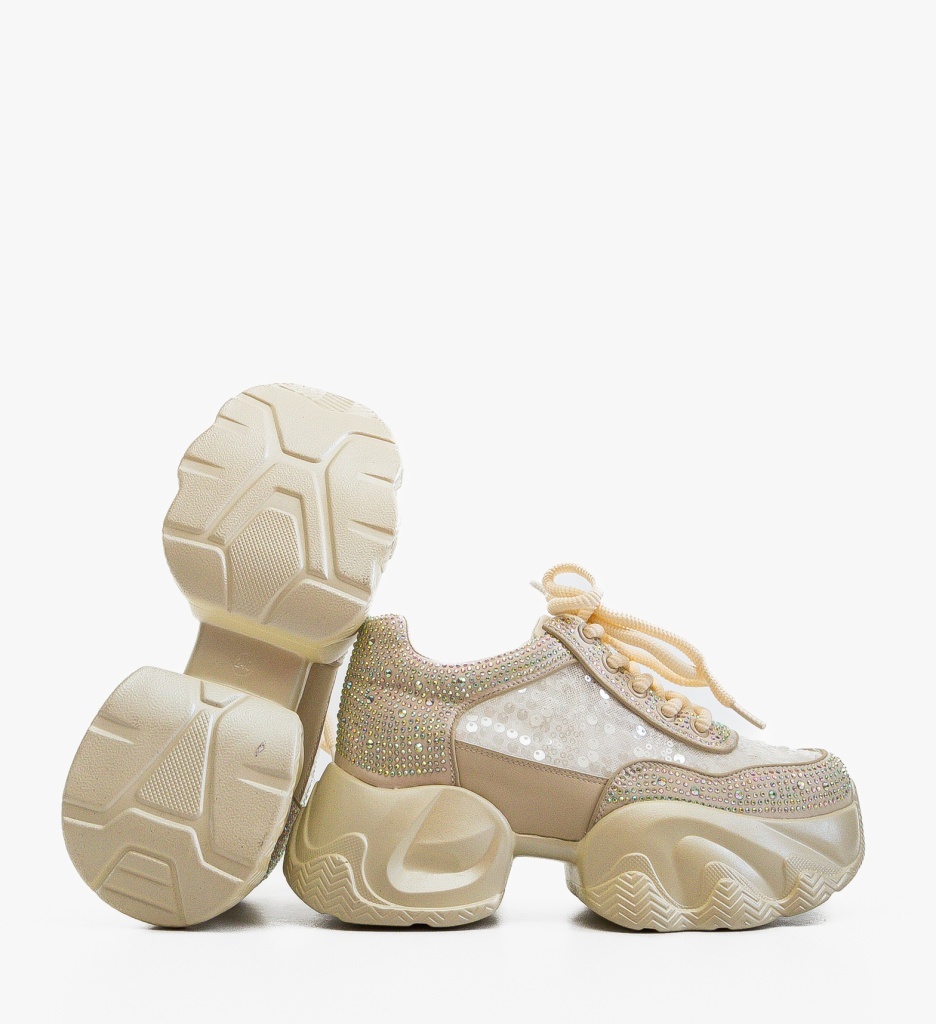 Sneakers Dama Selery Bej | Confort și Stil Sport - imagine 5