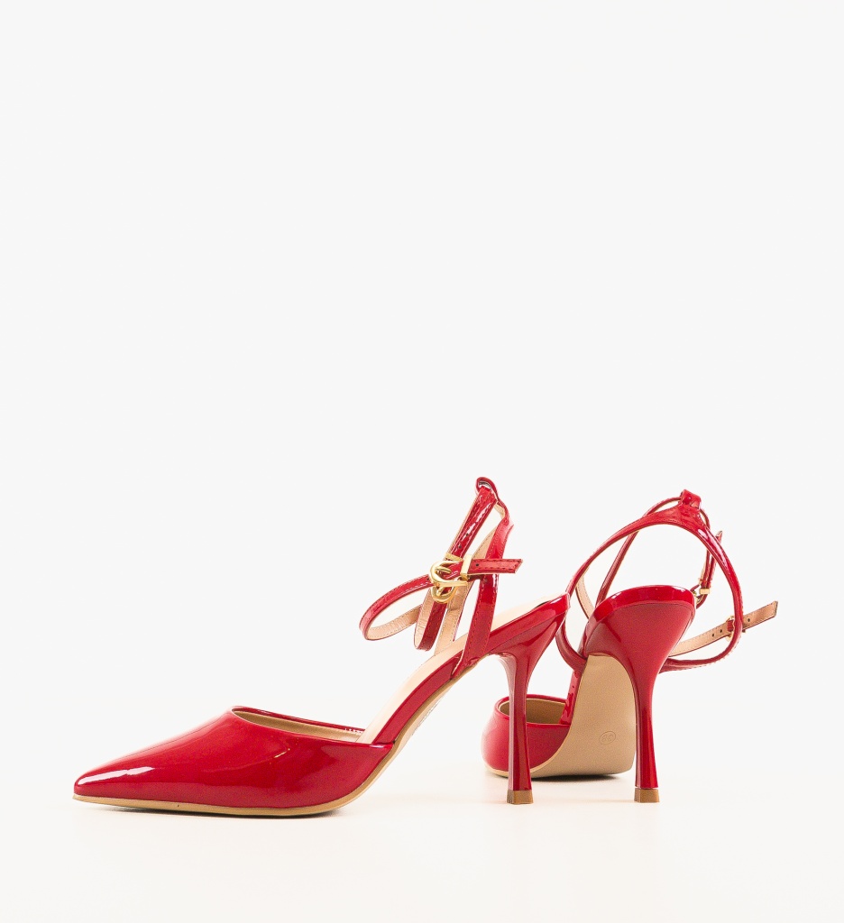 Pantofi Sureha Rosii cu Toc - Eleganta Maxima - imagine 4