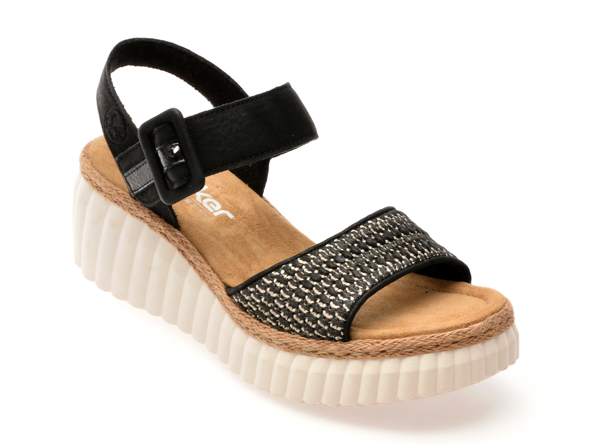 Sandale Rieker Negre Confort Antistress 69176