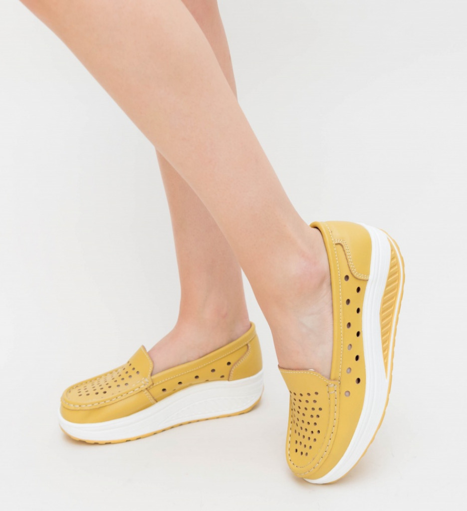 Pantofi Casual Buga Galbeni - Confort și Stil