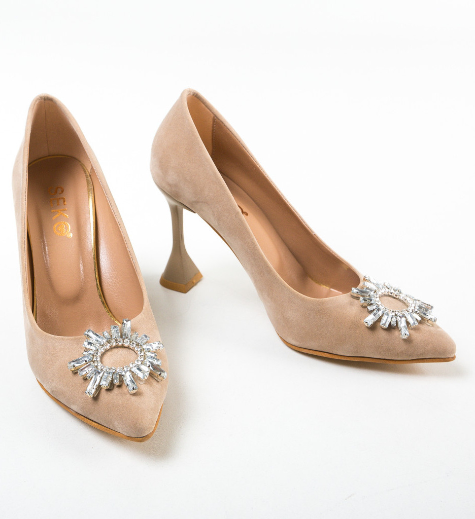 Pantofi Fygaa Bej cu Toc - Eleganță și Stil - imagine 5