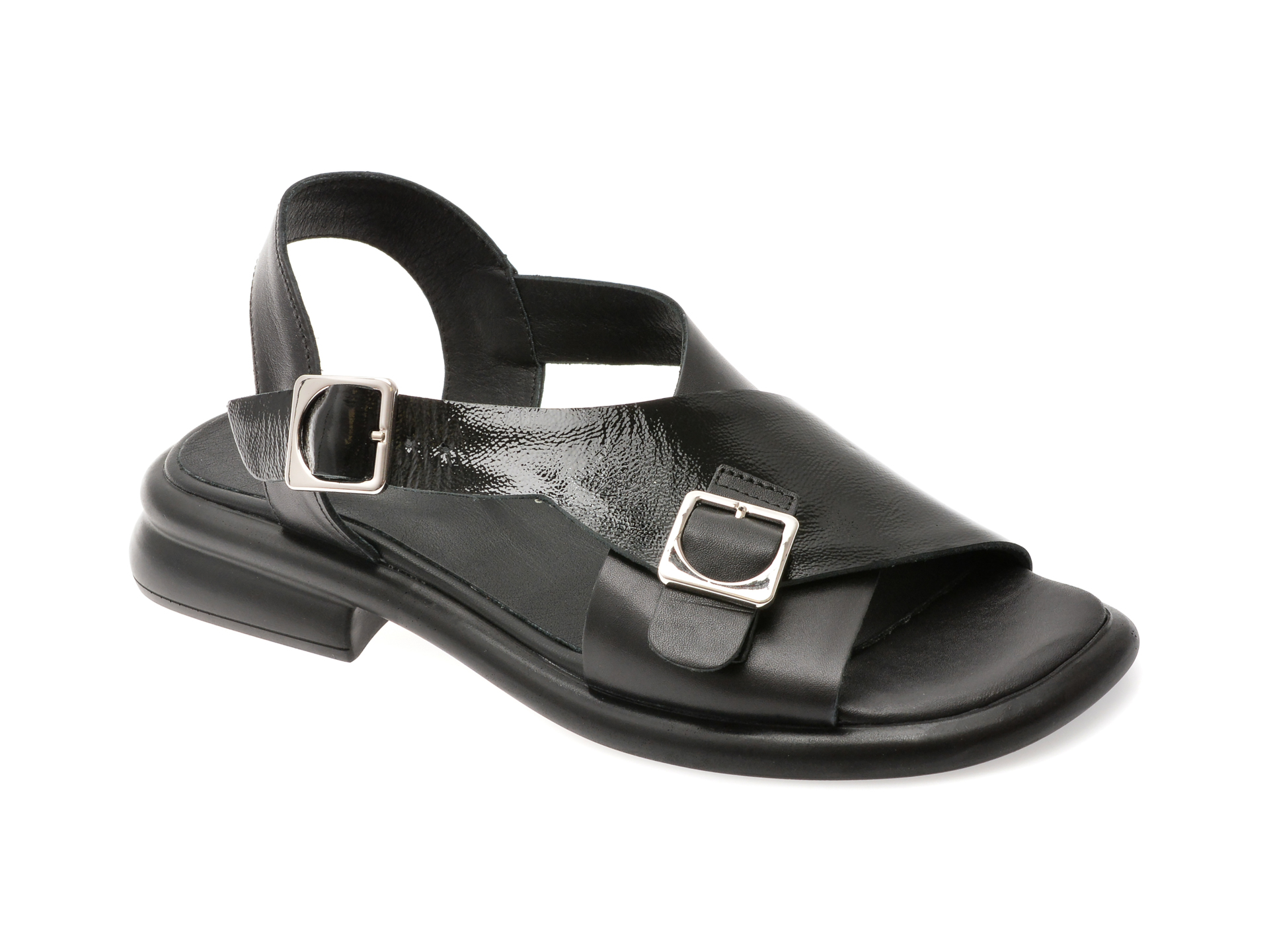 Sandale Gryxx Negre Piele Naturală | Confort