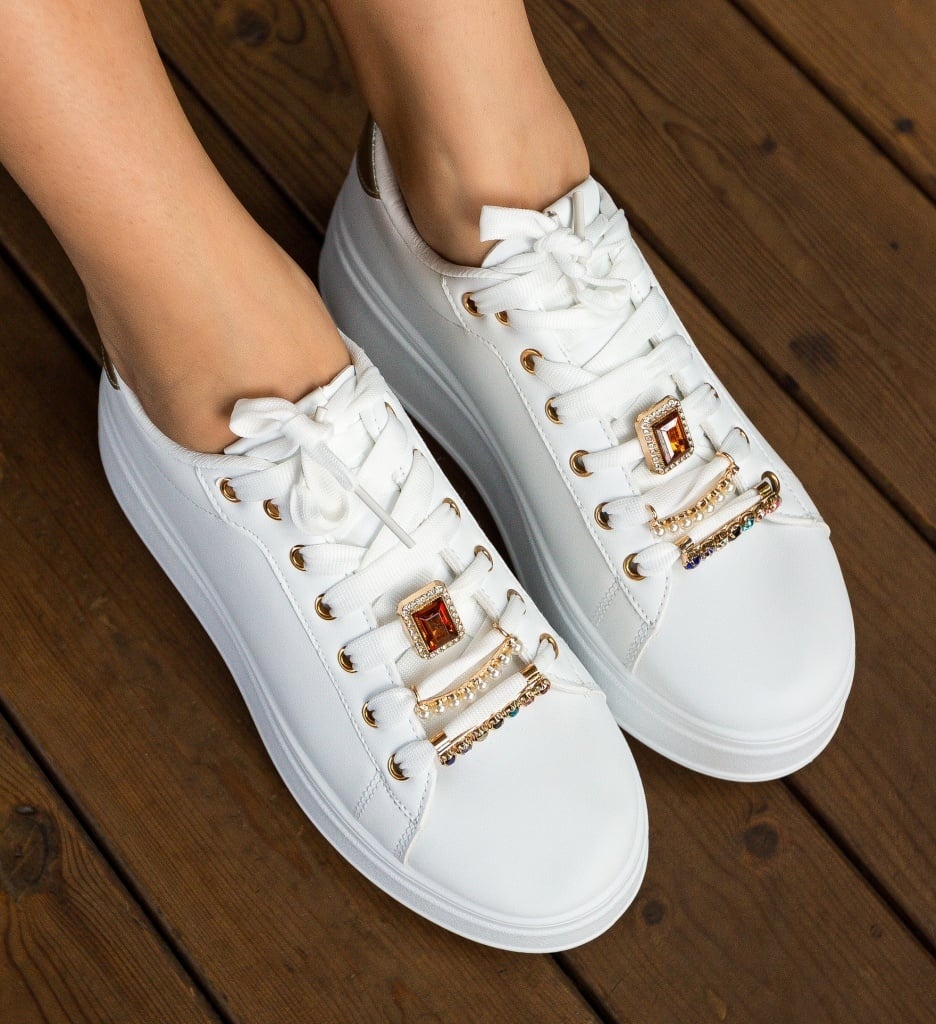 Sneakers Dama Bryson Albi | Confort și Stil - imagine 2