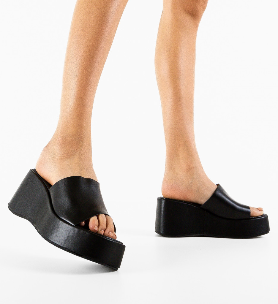 Papuci dama Haras Negri | Eleganță și Confort - imagine 2