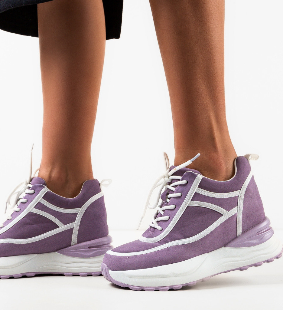 Sneakers Dama Nioz Mov - Confort și Stil Sport - imagine 7