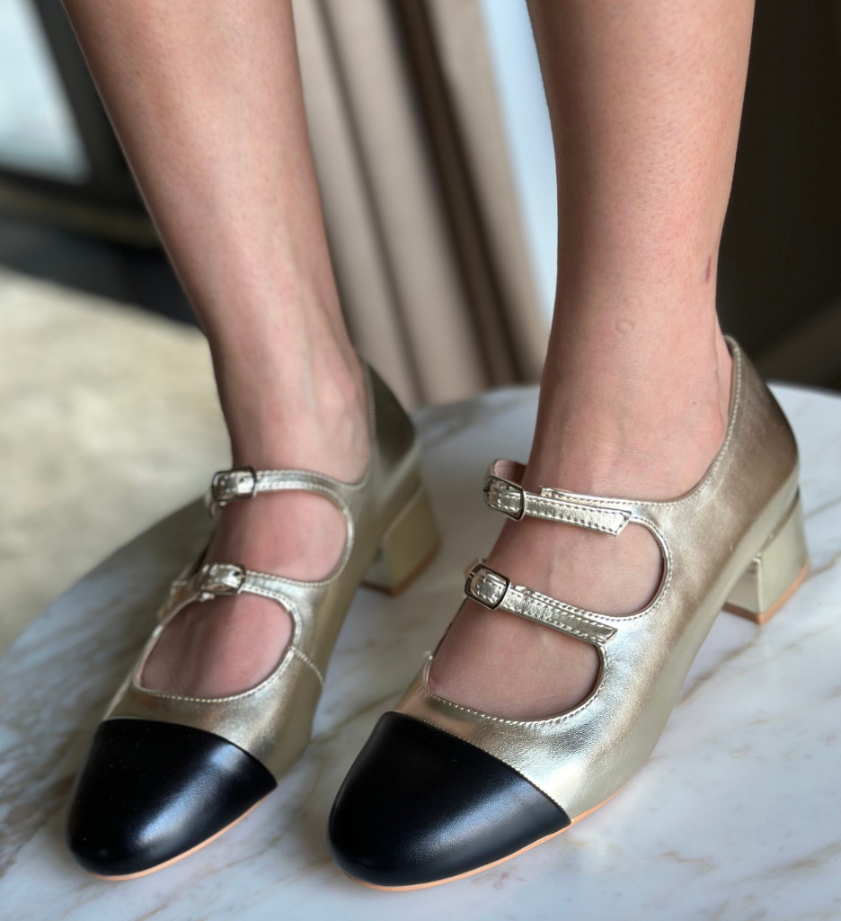 Pantofi Jordan Aurii cu Toc - Eleganță și Stil - imagine 2