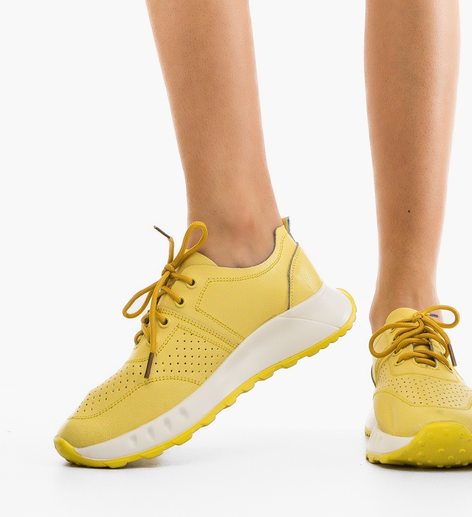 Sneakers Horazia Galbeni - Confort și Stil