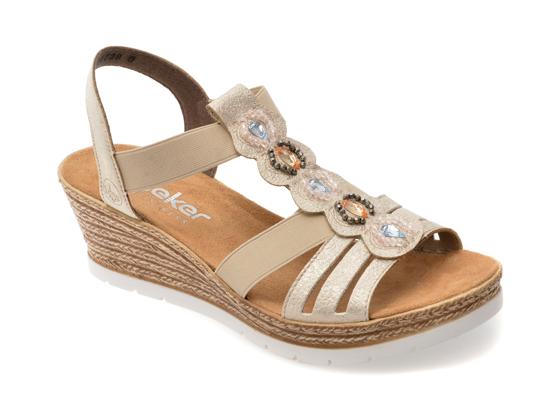Sandale Rieker Bej Confort | Piele Ecologica