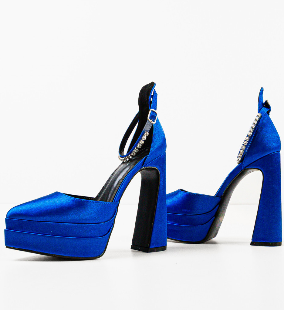 Pantofi Baldwin Albastri cu Toc Eleganți - imagine 7
