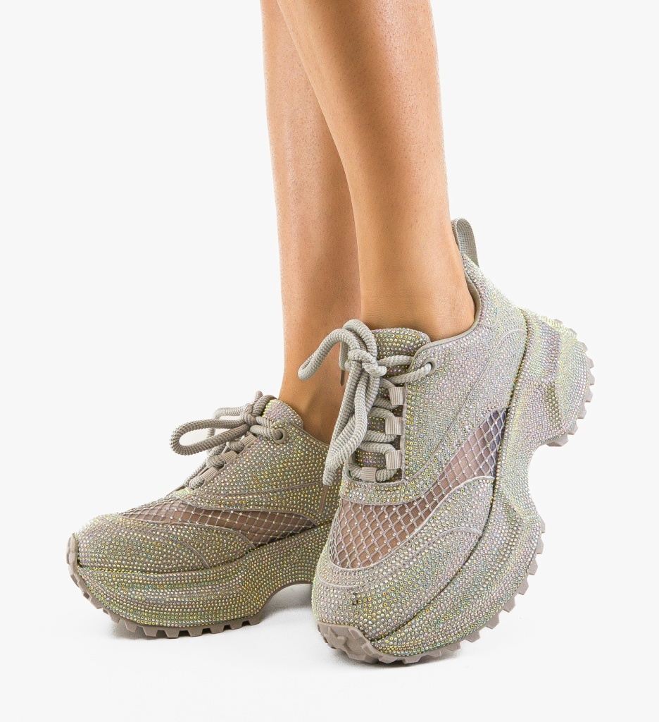 Sneakers Dama Gyfa Gri - Confort și Stil - imagine 2