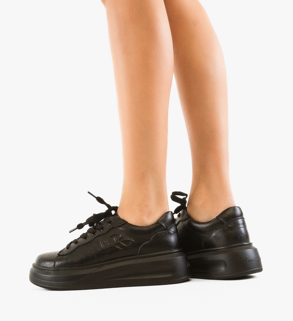 Sneakers Dama Abbe Negru - Stil si Confort - imagine 3