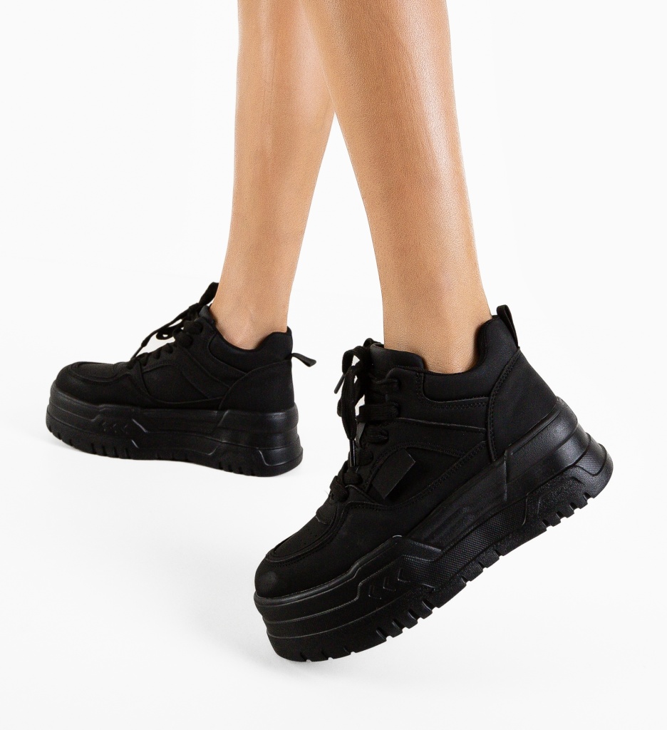 Sneakers Dama Kiyter Negri – Confort & Stil - imagine 4