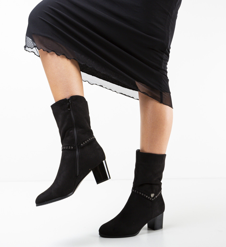 Botine Opresca Negre 2 Depurtat - Eleganță și Confort - imagine 2