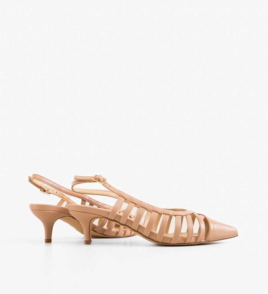 Pantofi Glass Roz cu toc elegant pentru femei - imagine 4