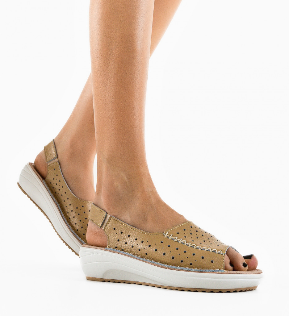Platforme Casual Lindone Bej - Stil și Confort - imagine 3
