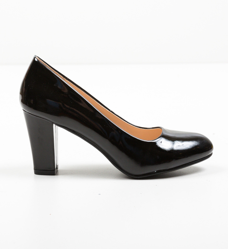 Pantofi Esouma Negri Eleganți cu Toc - imagine 7