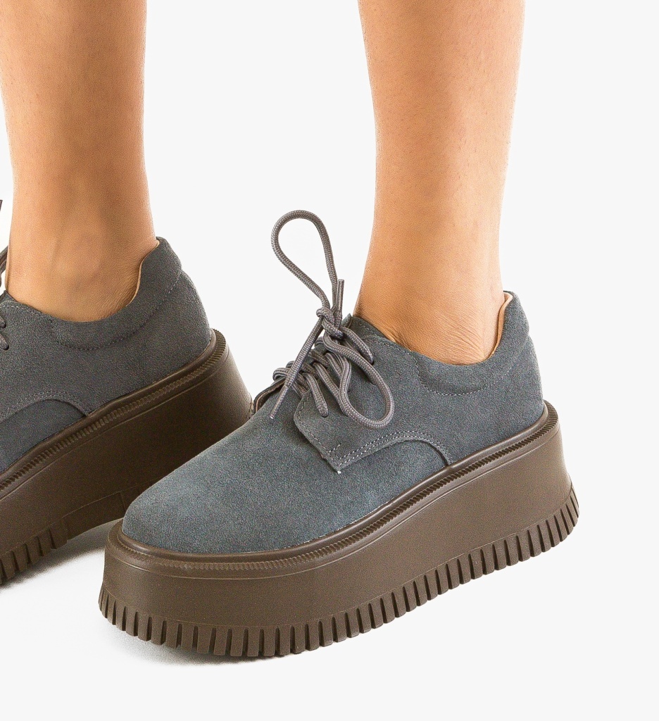 Pantofi Casual Dama Benve Gri - Confort Stilat - imagine 6