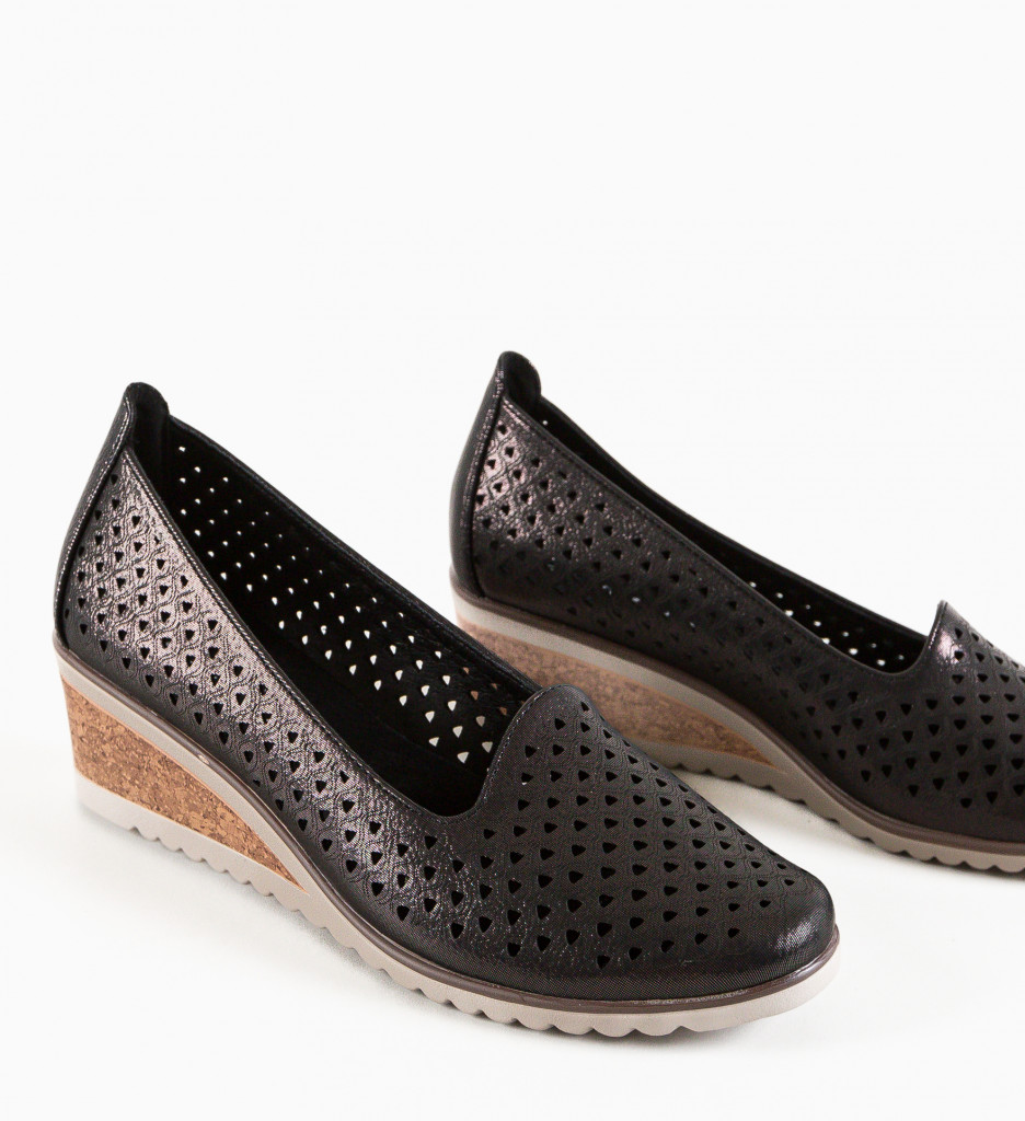 Pantofi Casual Dama Vrezik Negri - Confort & Stil - imagine 8