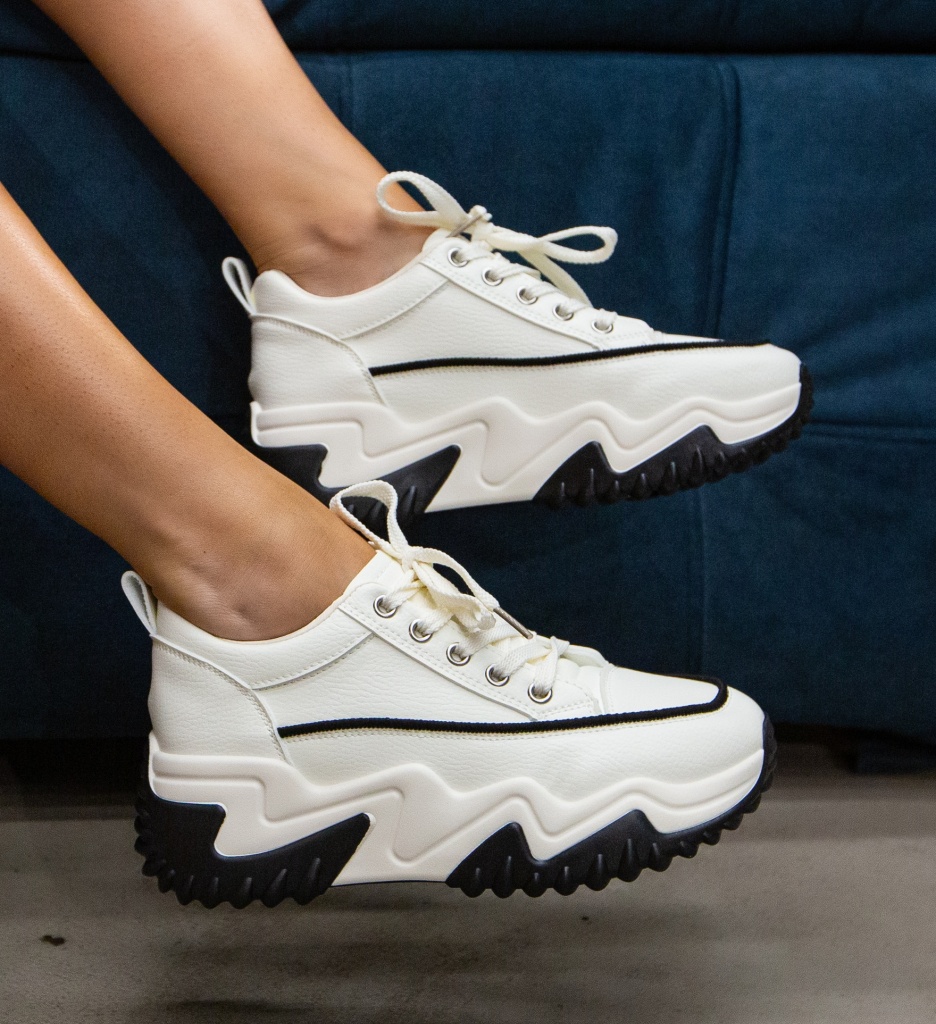 Sneakers Dama Meliu Bej | Confort și Stil - imagine 5