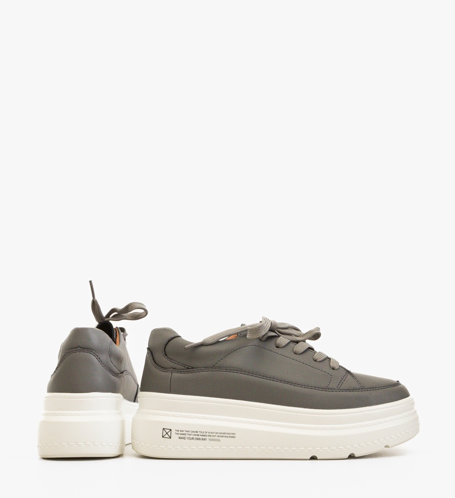 Sneakers Dama Moon Gri 2 - Confort & Stil Urban - imagine 2