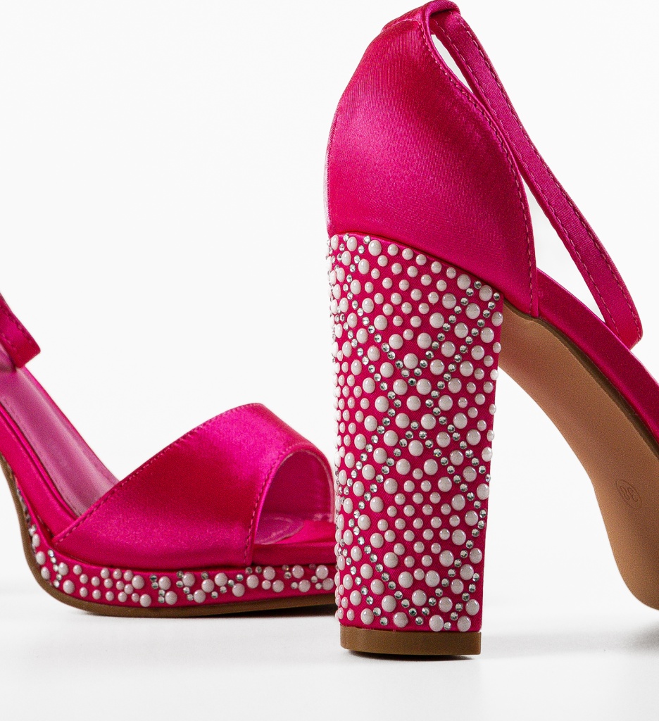 Sandale cu Toc Hagen Fuchsia - Eleganță și Stil - imagine 5