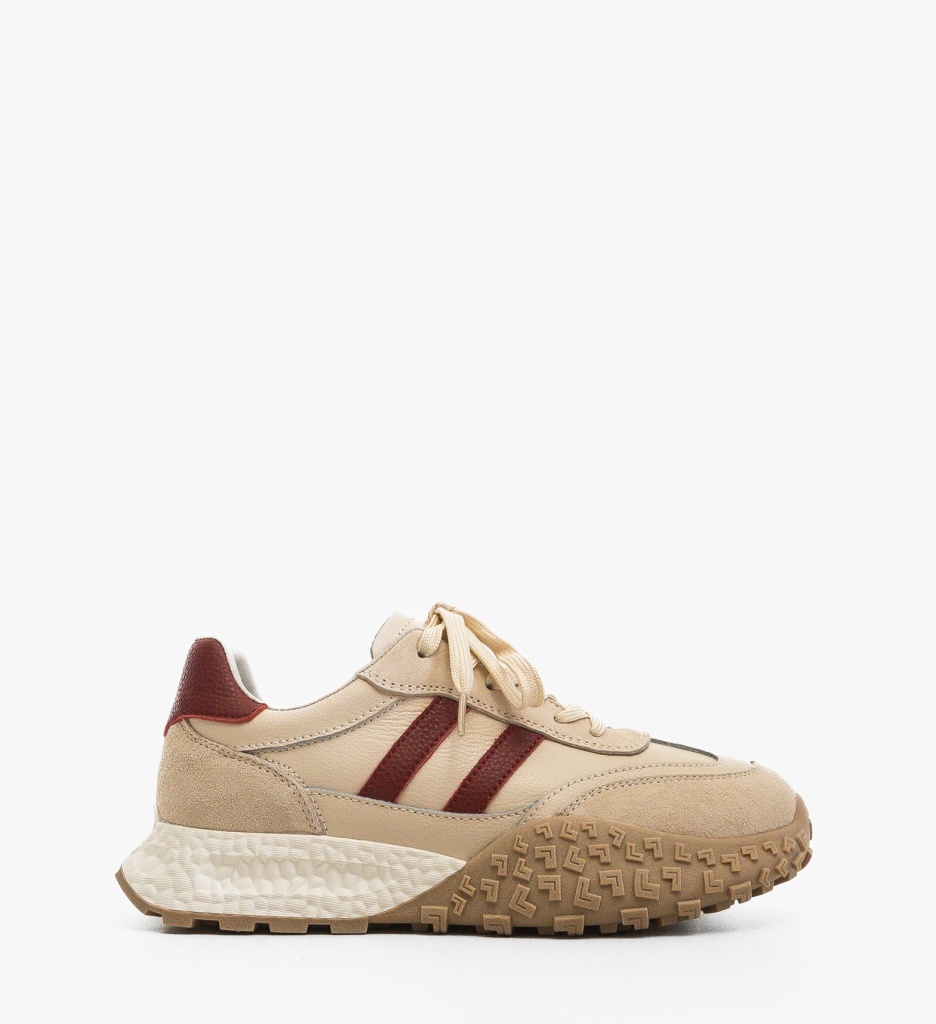 Sneakers Dama Forale Bej - Confort și Stil - imagine 8