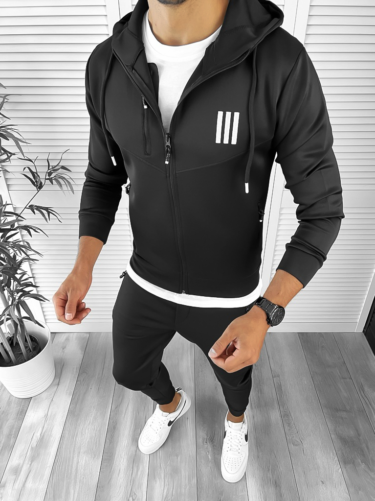 Trening Barbati Slim Fit Negru - Stil si Confort