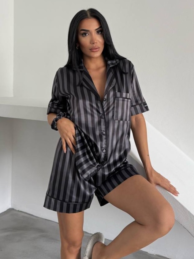Set Pijama Dama 2 Piese Delis, Satin Sidefat