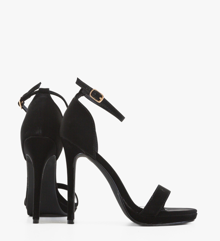 Sandale Cazey Negre Elegante | Toc Stabil - imagine 4