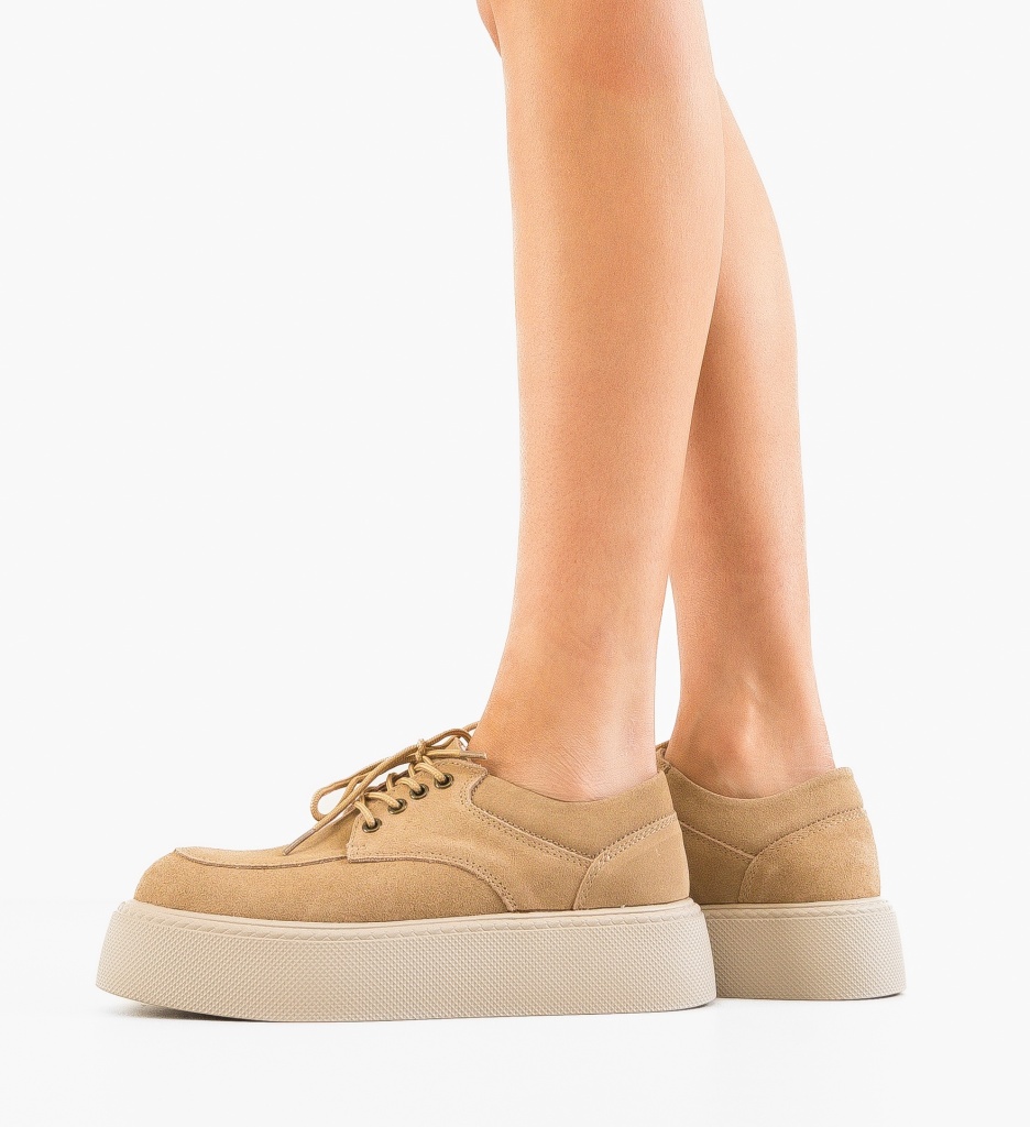 Sneakers Dama Sweep Bej | Confort și Stil - imagine 2